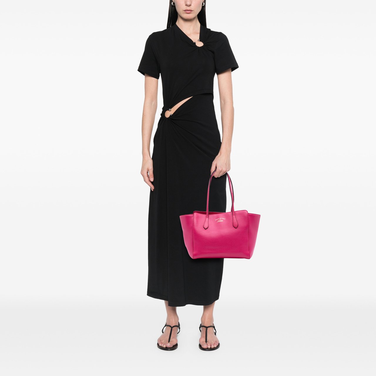 Gucci Medium Dollar Calfskin Swing Tote Roze