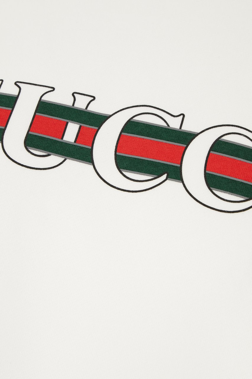 Gucci Gucci White cotton sweatshirt Wit