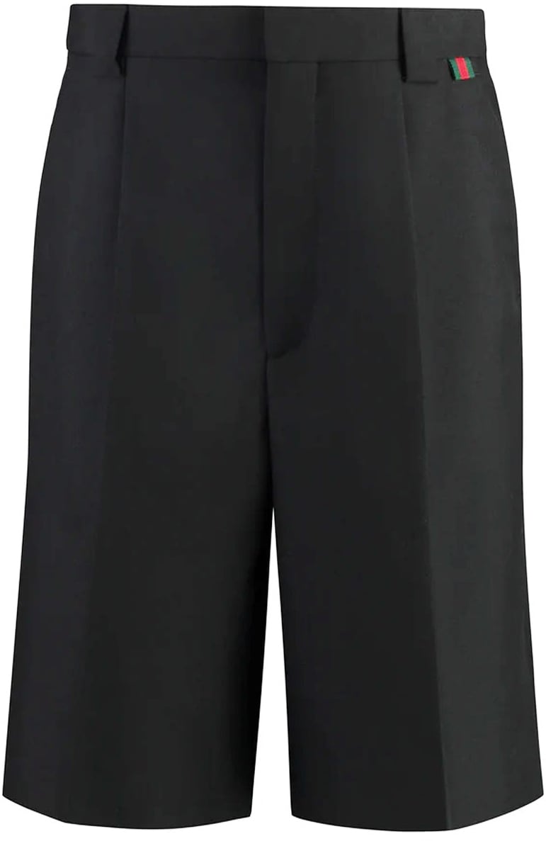 Gucci Gucci Gabardine Bermuda Shorts Zwart