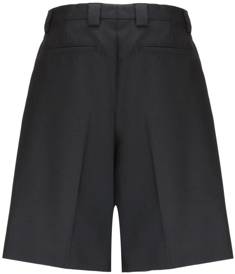 Gucci Wool Blend Twill Shorts Zwart