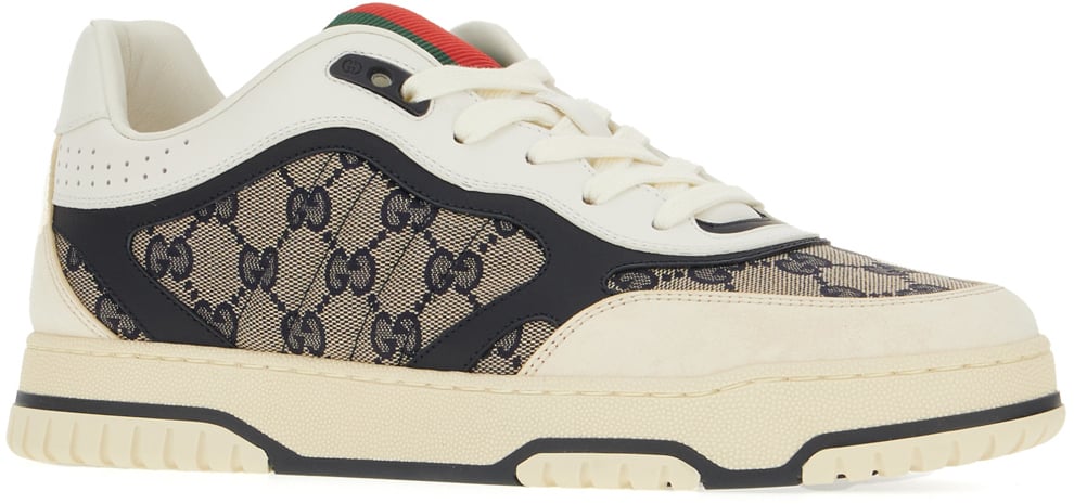 Gucci Gucci Leather and Original GG fabric GG sneakers Divers