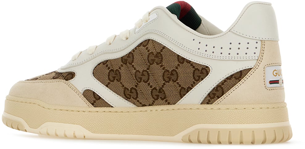 Gucci Gucci Leather and Original GG fabric GG sneakers Divers