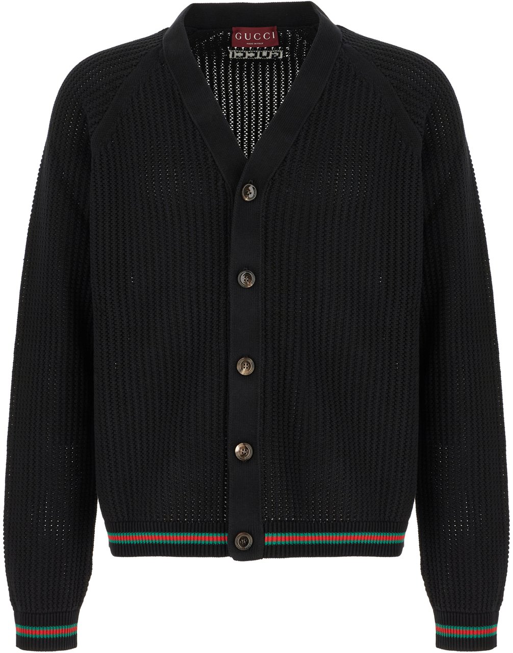 Gucci Gucci Black cotton cardigan Zwart