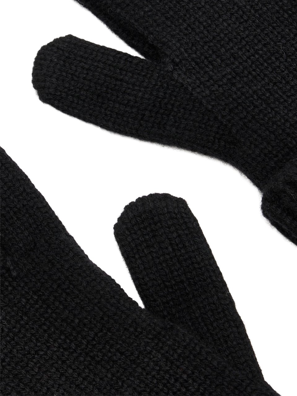 Gucci Black Viglos Knitted Gloves Zwart