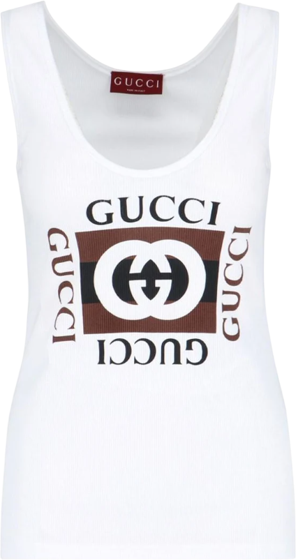 Gucci Canotta con logo GG Wit