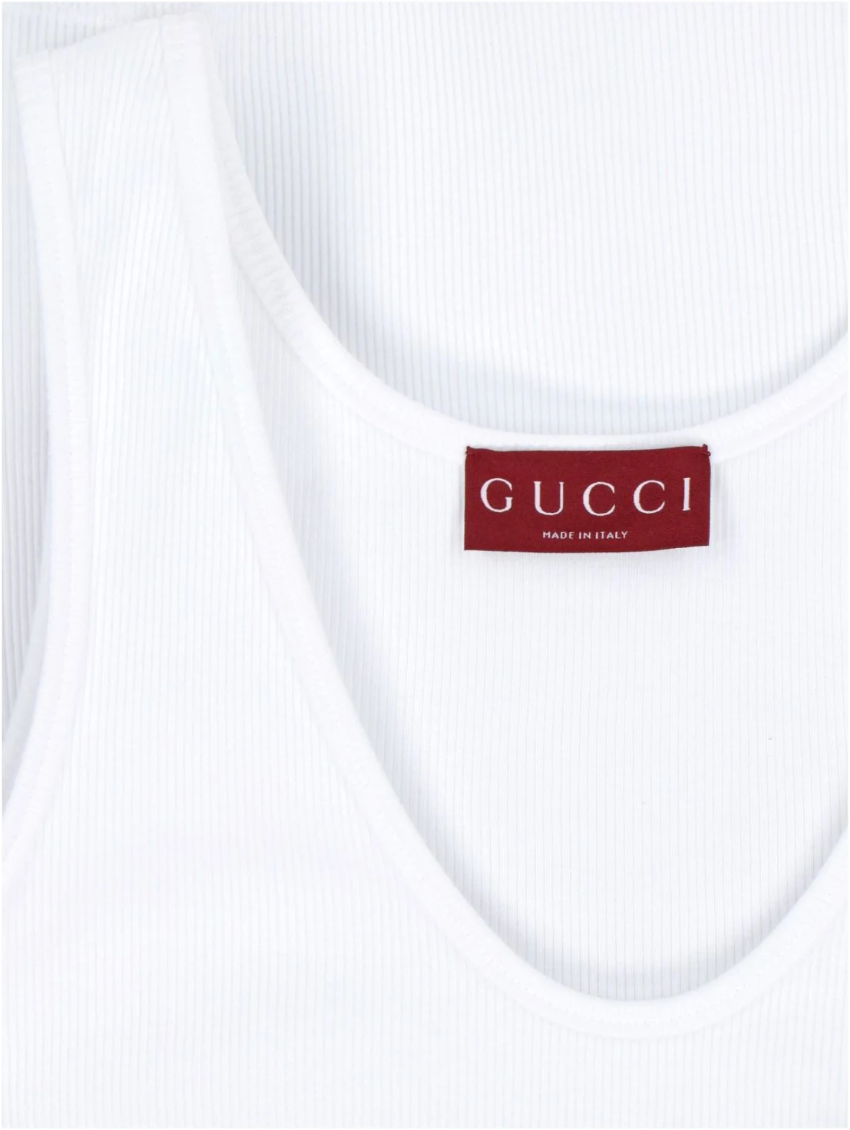 Gucci Canotta con logo GG Wit