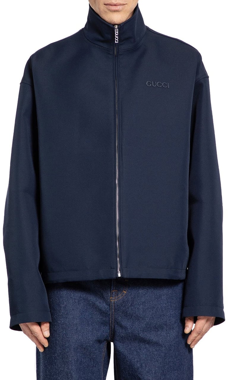 Gucci Wool Blend Jacket Blauw