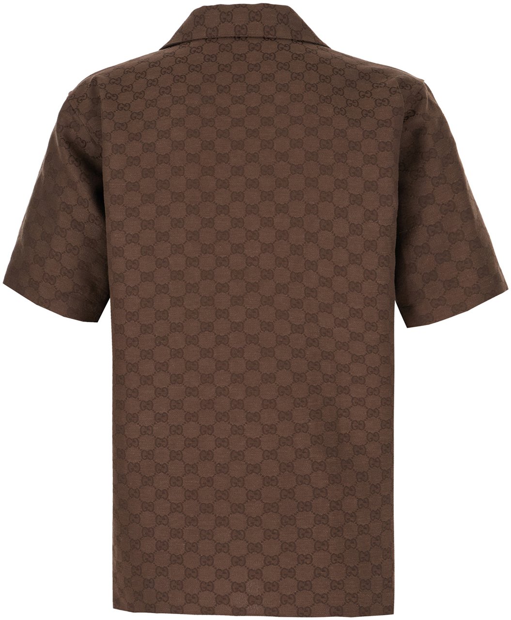 Gucci Gucci Chocolate linen blend bermuda shirt Bruin