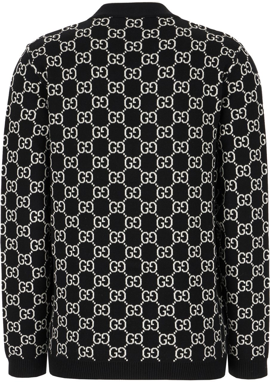 Gucci Gucci Embroidered stretch wool blend reversible cardigan Divers