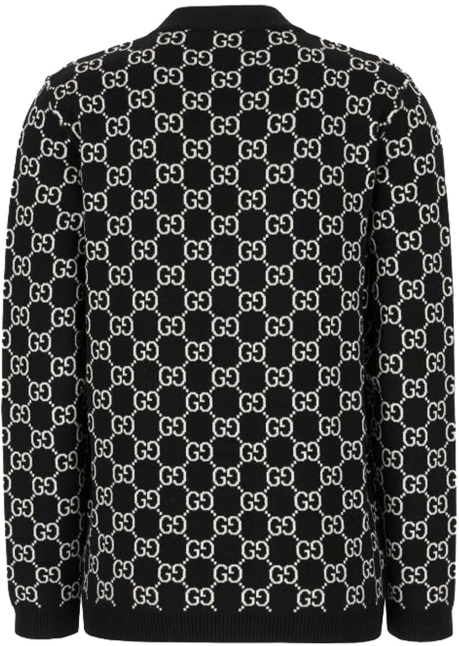 Gucci L/s V/nk Cardigan Zwart