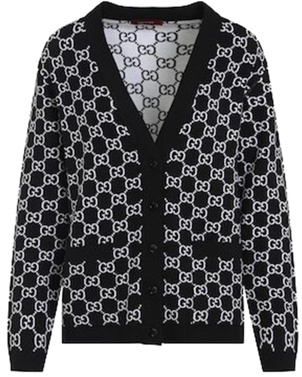 Gucci L/s V/nk Cardigan Zwart