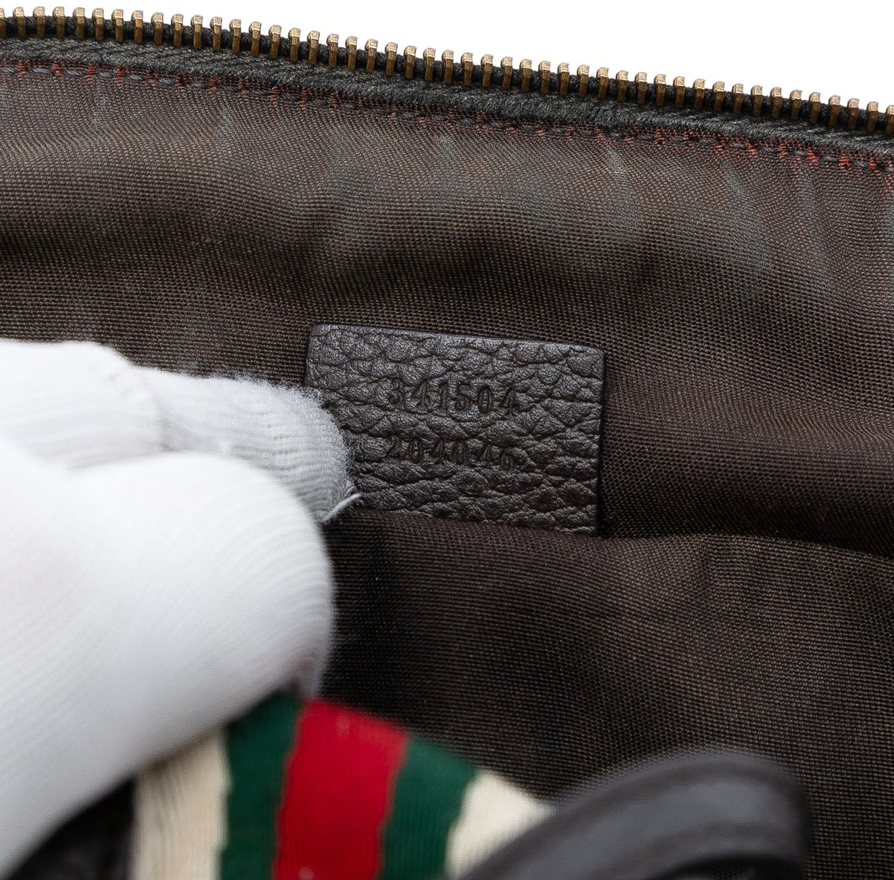 Gucci Mini Leather Web Dome Satchel Bruin