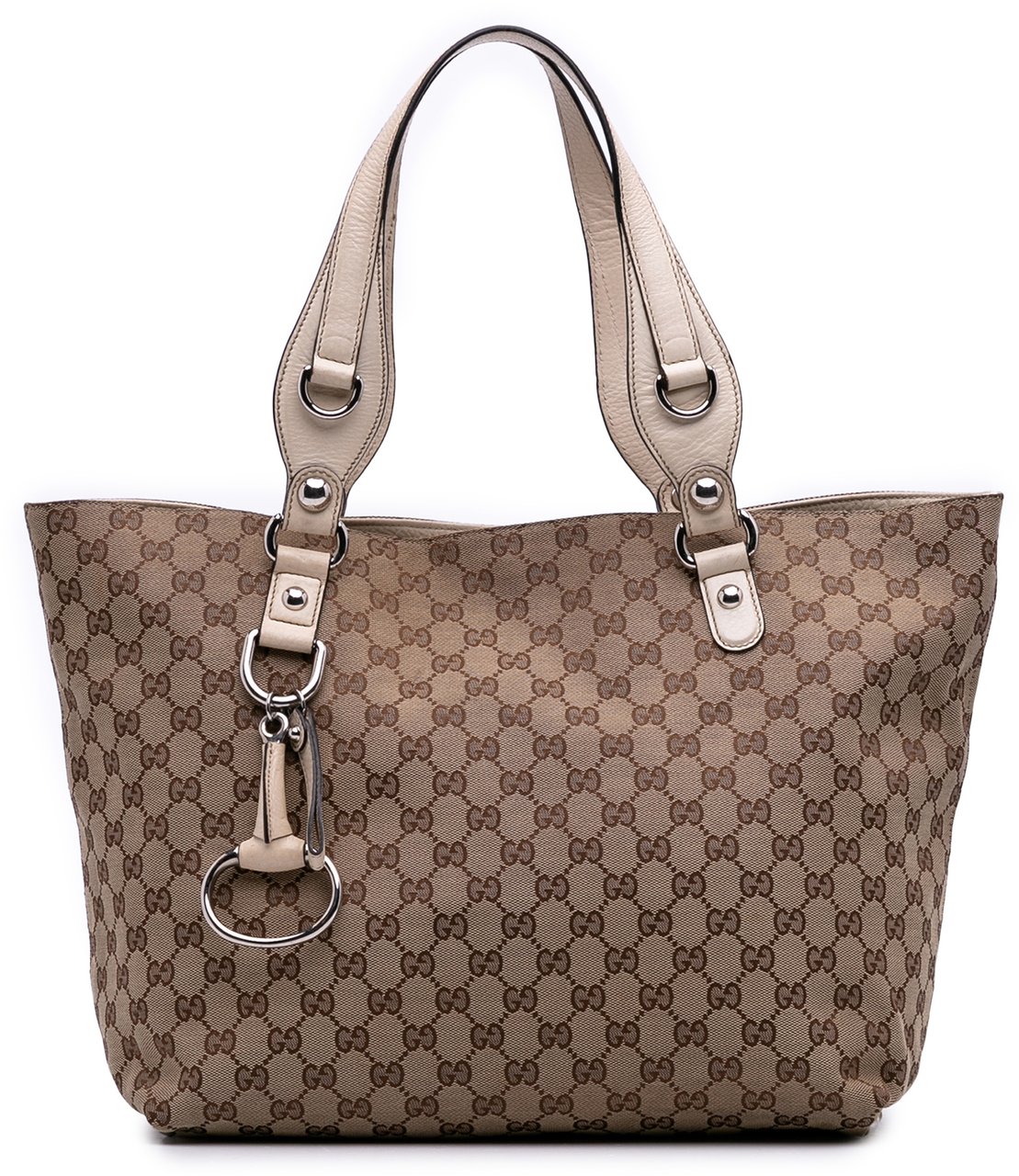 Gucci Medium GG Canvas Icon Bit Tote Bruin