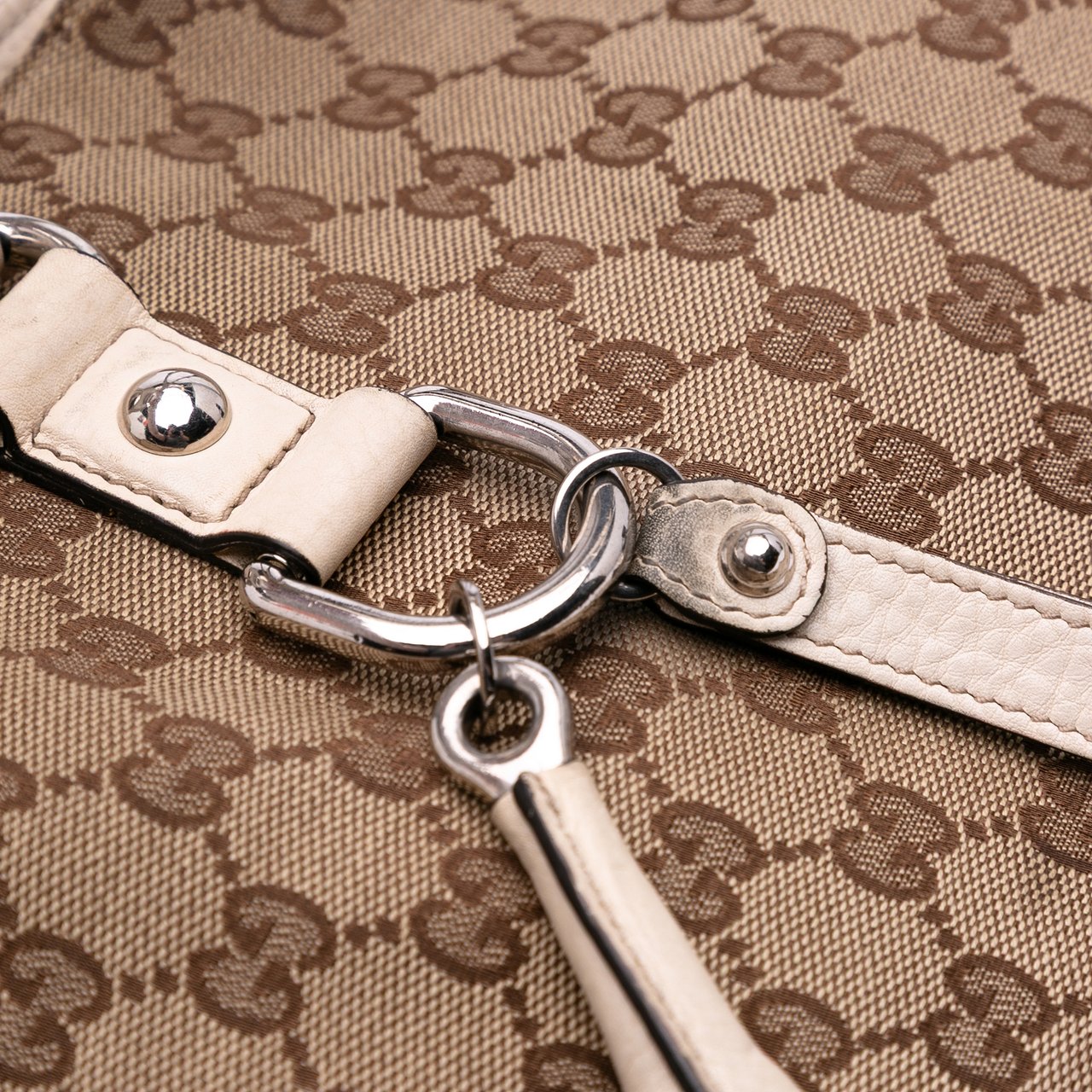 Gucci Medium GG Canvas Icon Bit Tote Bruin