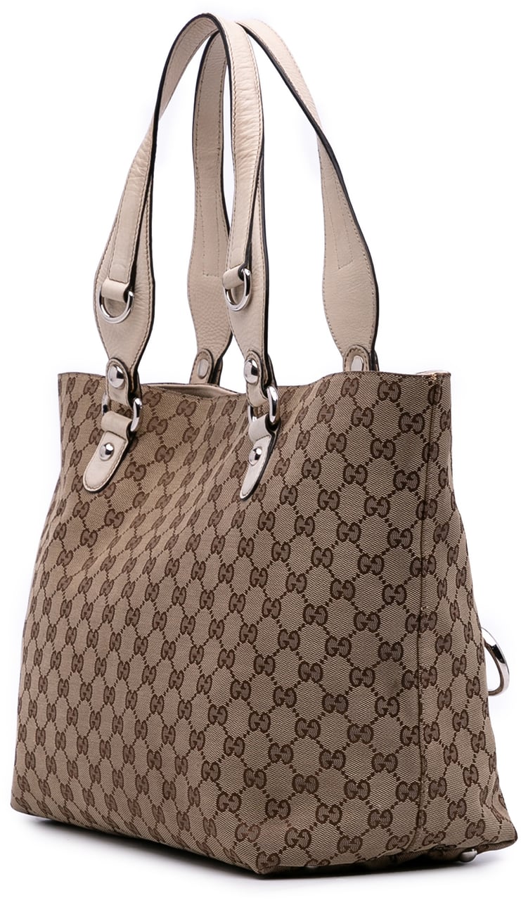 Gucci Medium GG Canvas Icon Bit Tote Bruin