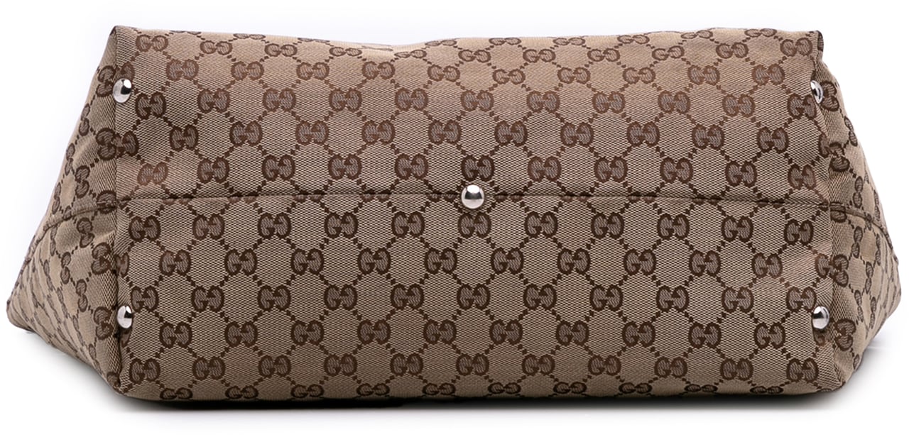Gucci Medium GG Canvas Icon Bit Tote Bruin