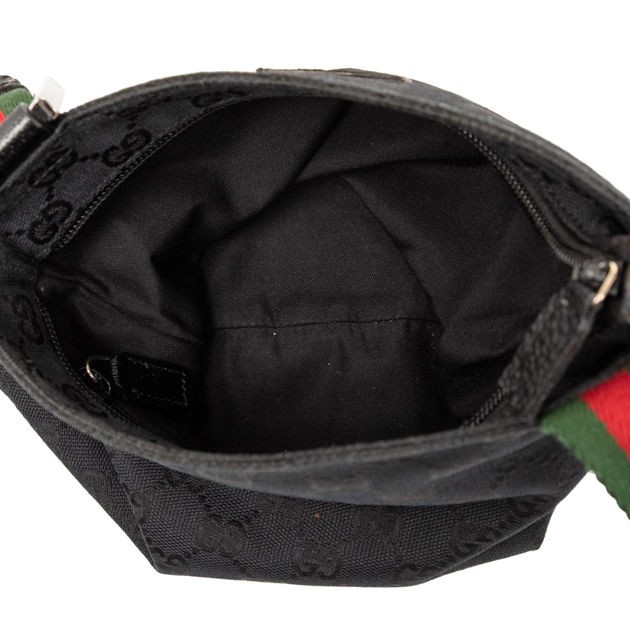 Gucci GG Canvas Web Crossbody Zwart
