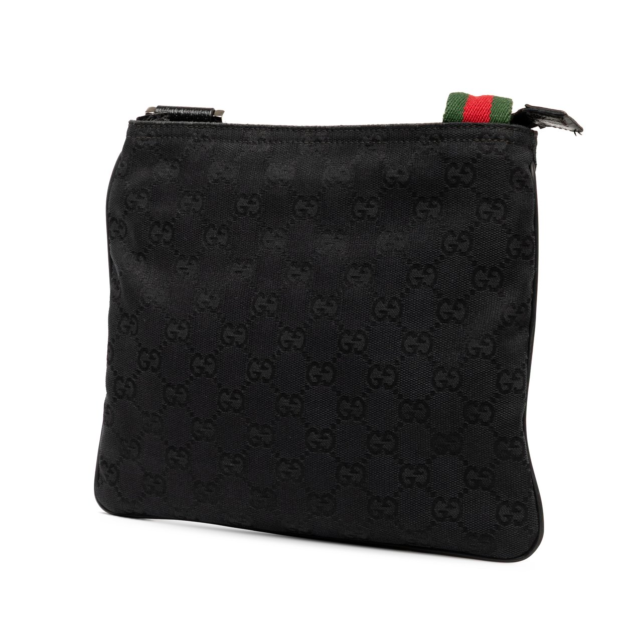Gucci GG Canvas Web Crossbody Zwart