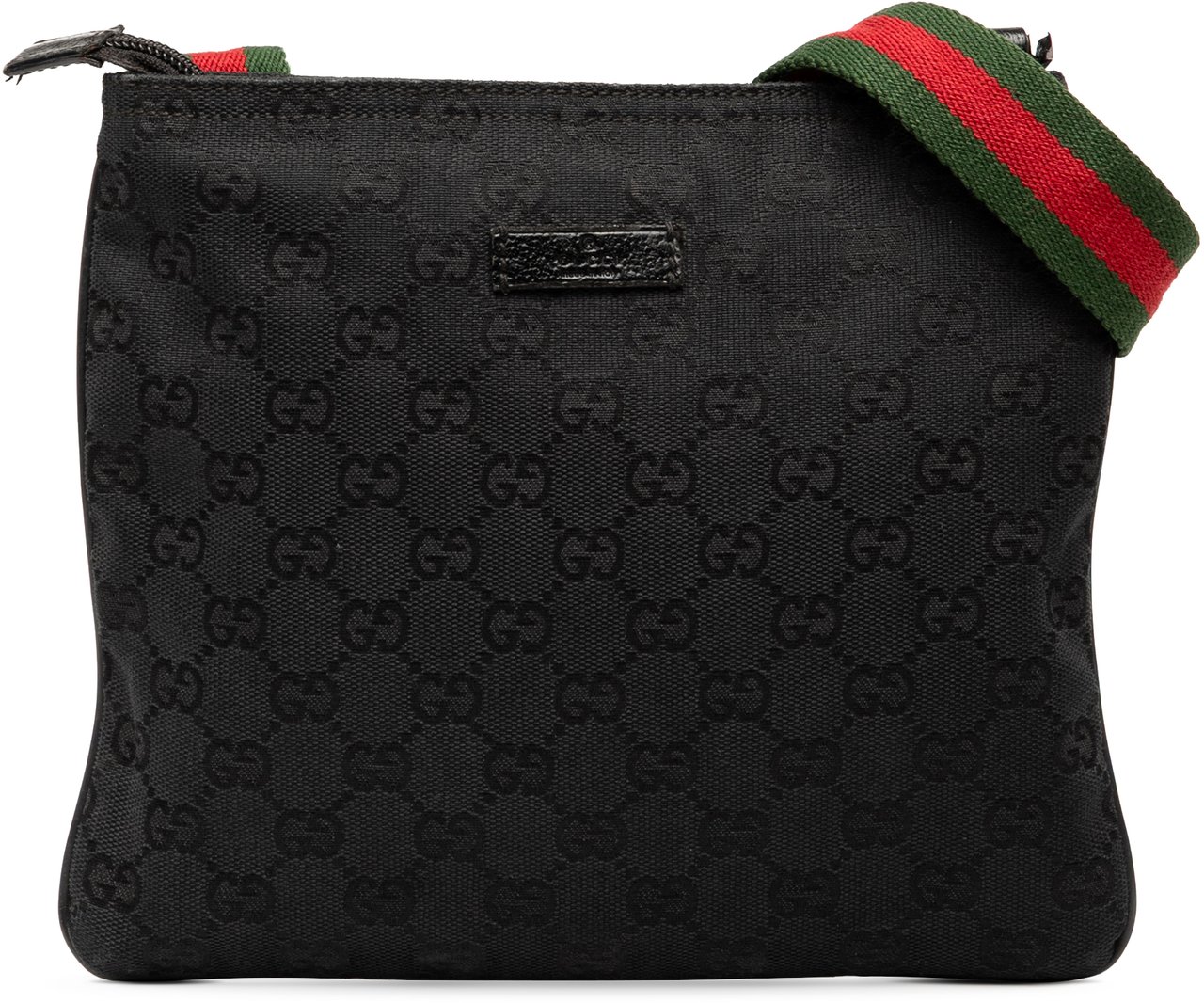 Gucci GG Canvas Web Crossbody Zwart