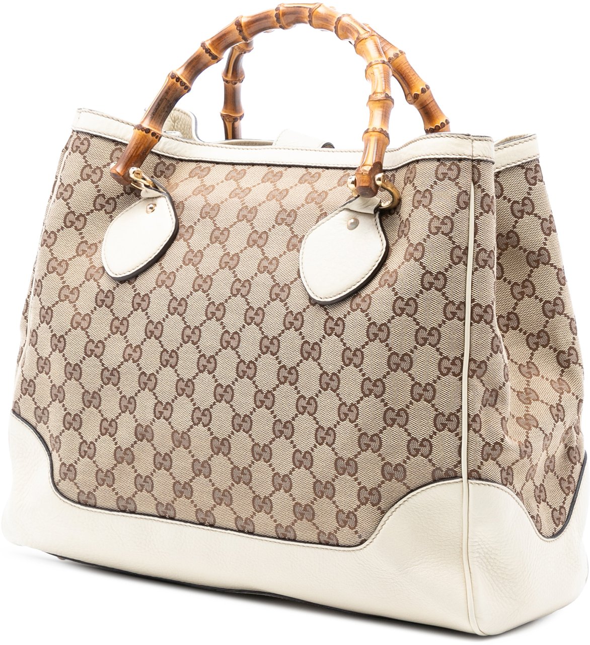 Gucci Medium GG Canvas Bamboo Diana Tote Bruin