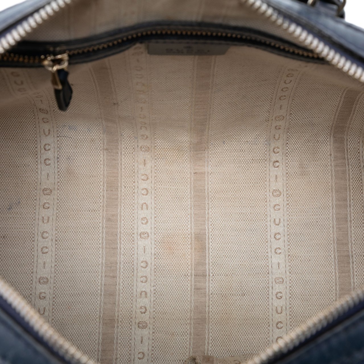 Gucci Diamante Leather Boston Bag Blauw