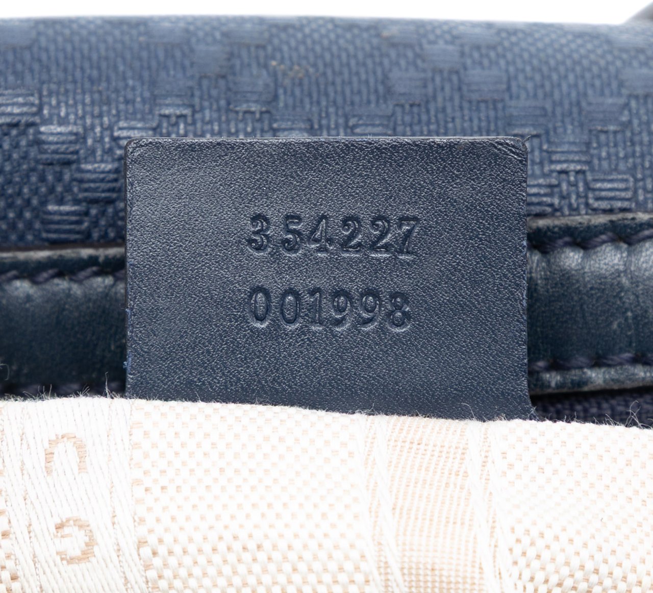 Gucci Diamante Leather Boston Bag Blauw