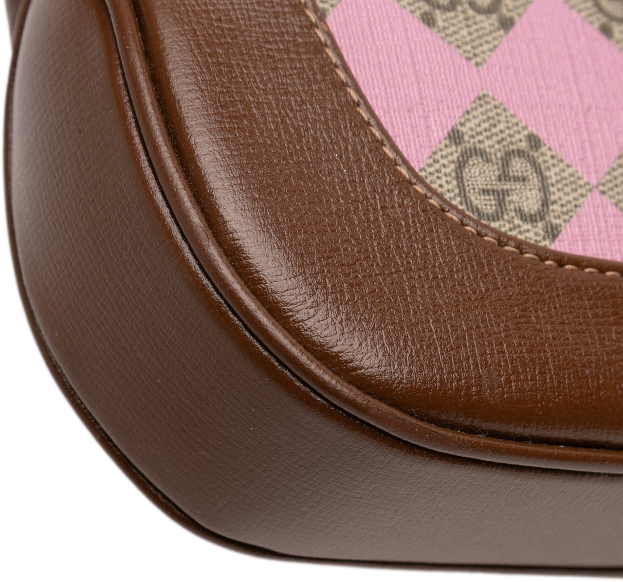 Gucci Small GG Supreme Web Geometric Jackie 1961 Crossbody Bruin