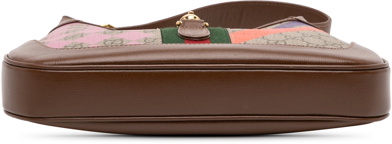 Gucci Small GG Supreme Web Geometric Jackie 1961 Crossbody Bruin