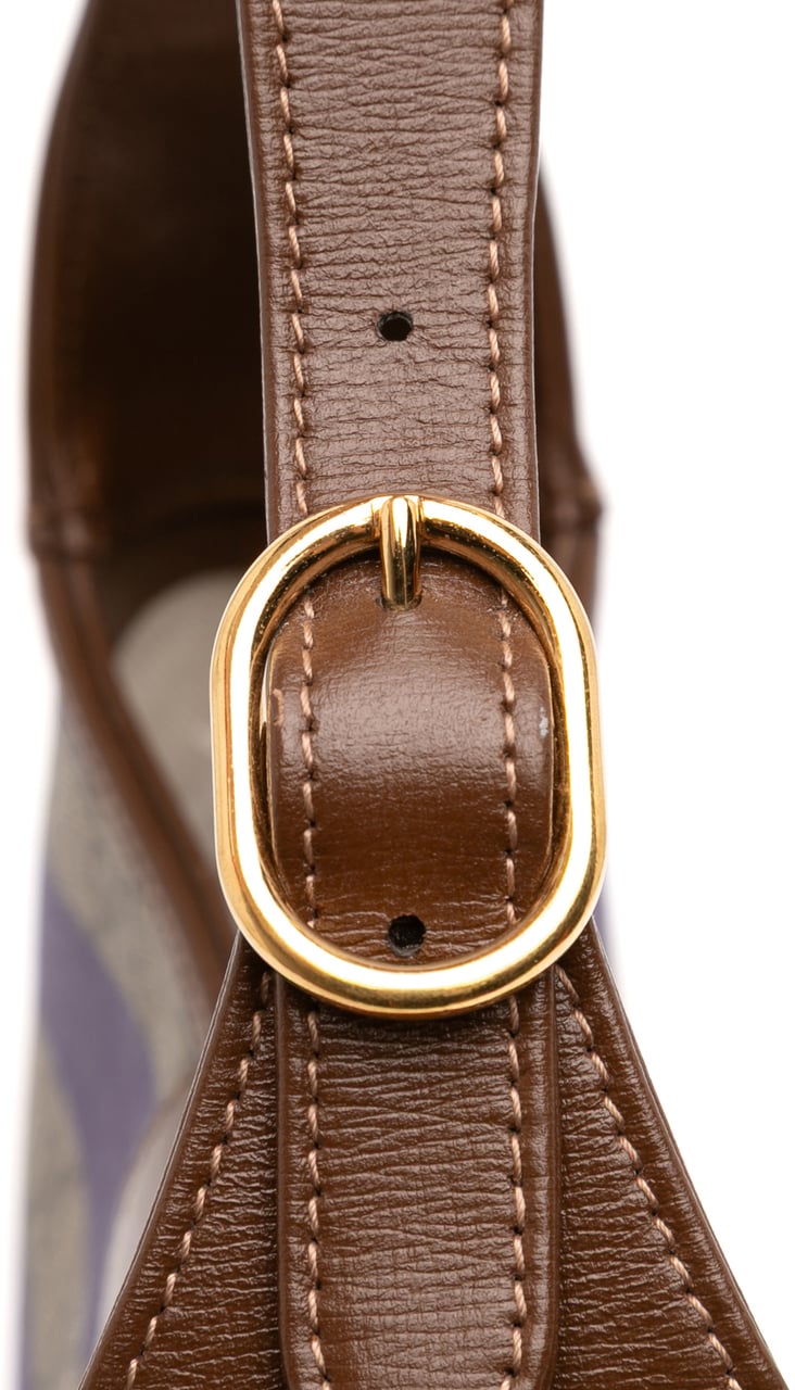 Gucci Small GG Supreme Web Geometric Jackie 1961 Crossbody Bruin