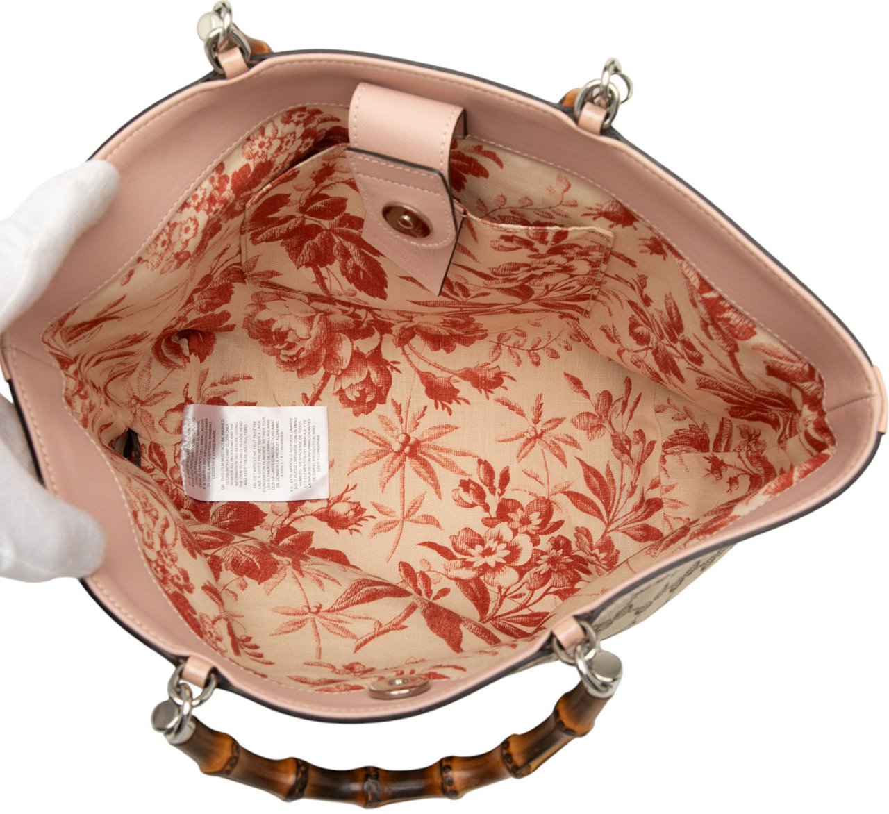 Gucci GG Canvas Bamboo Childrens Tote Bruin