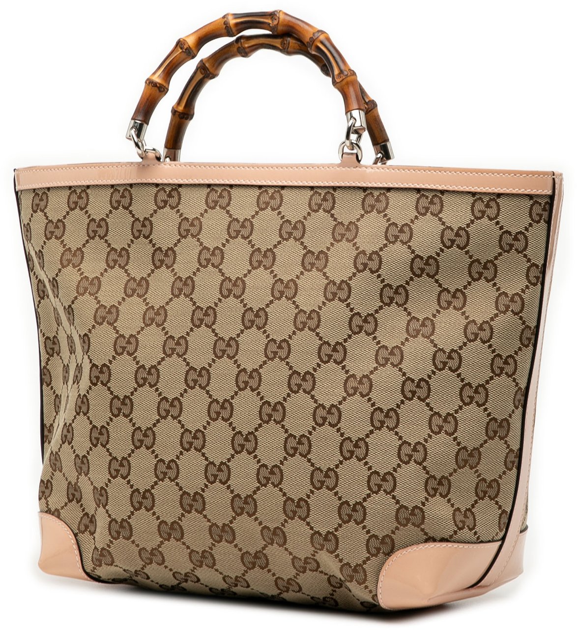 Gucci GG Canvas Bamboo Childrens Tote Bruin