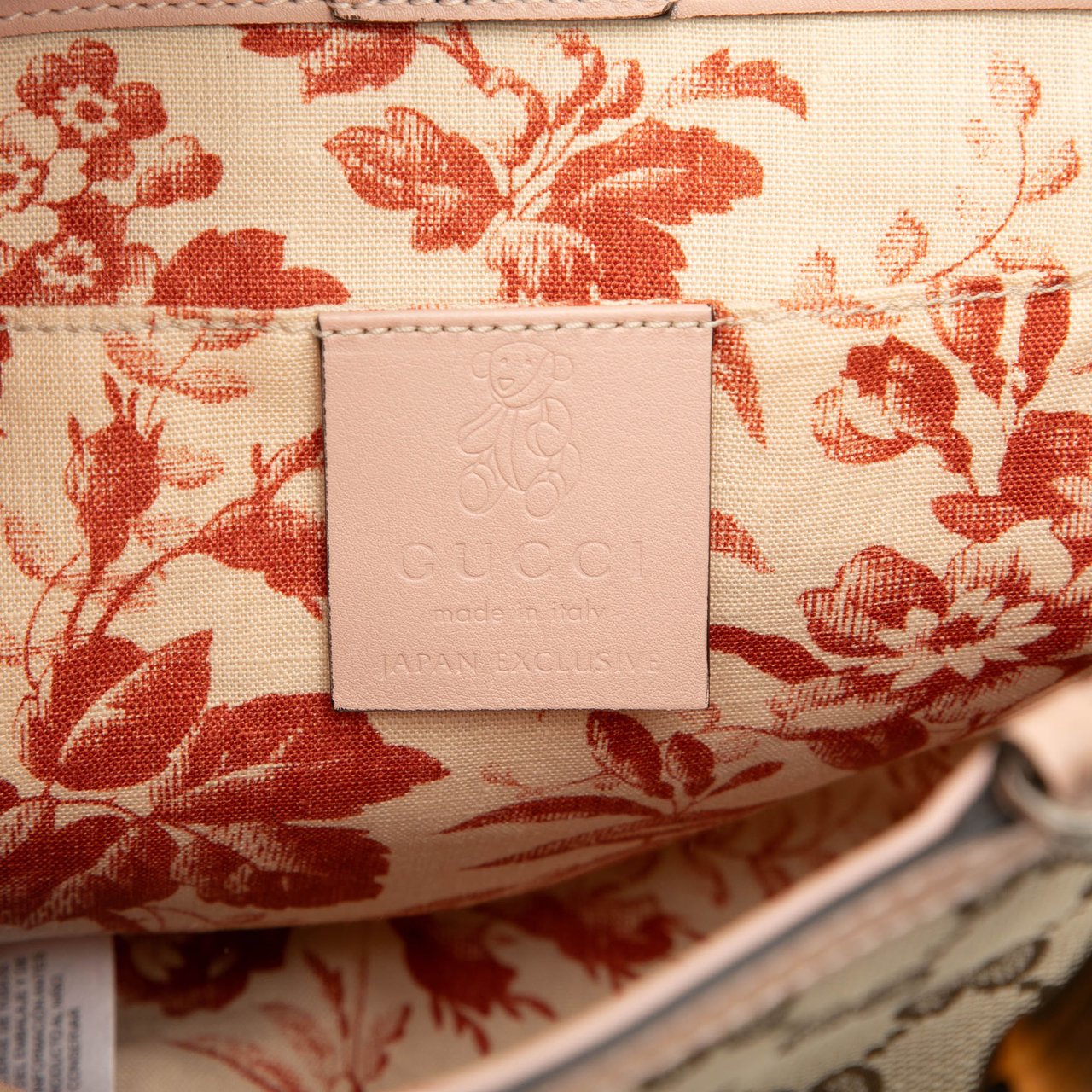 Gucci GG Canvas Bamboo Childrens Tote Bruin