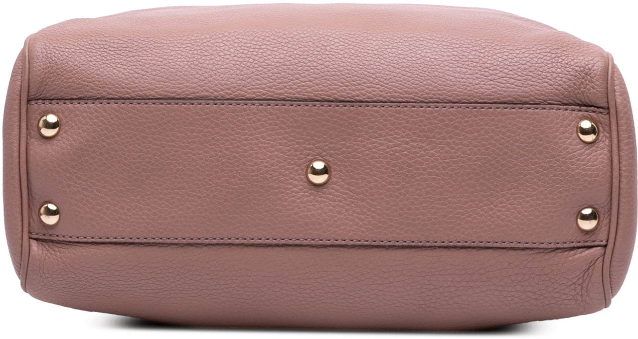 Gucci Small Calfskin Bamboo Shopper Satchel Roze