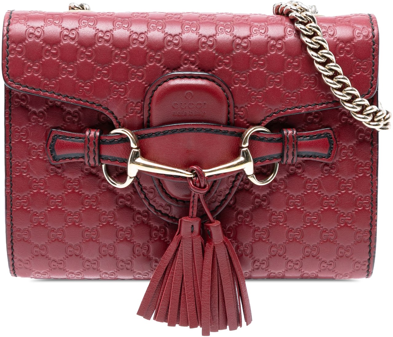 Gucci Mini Microguccissima Emily Crossbody Rood