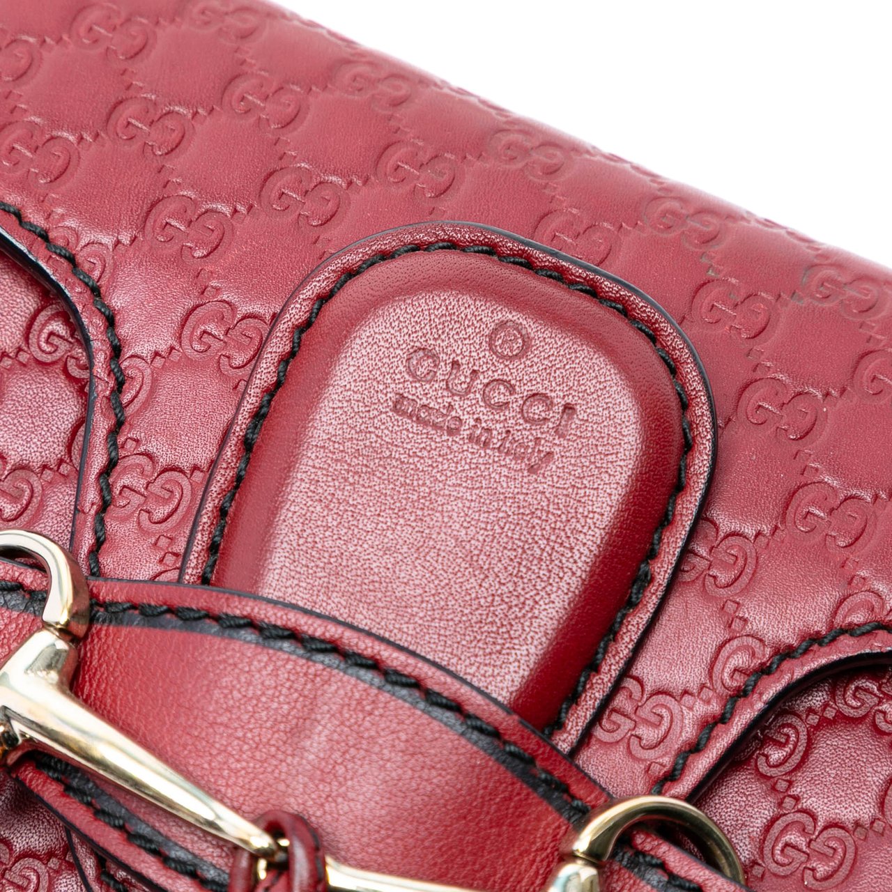 Gucci Mini Microguccissima Emily Crossbody Rood