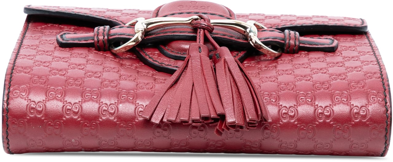 Gucci Mini Microguccissima Emily Crossbody Rood