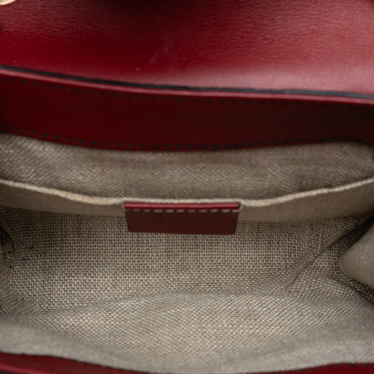 Gucci Mini Microguccissima Emily Crossbody Rood