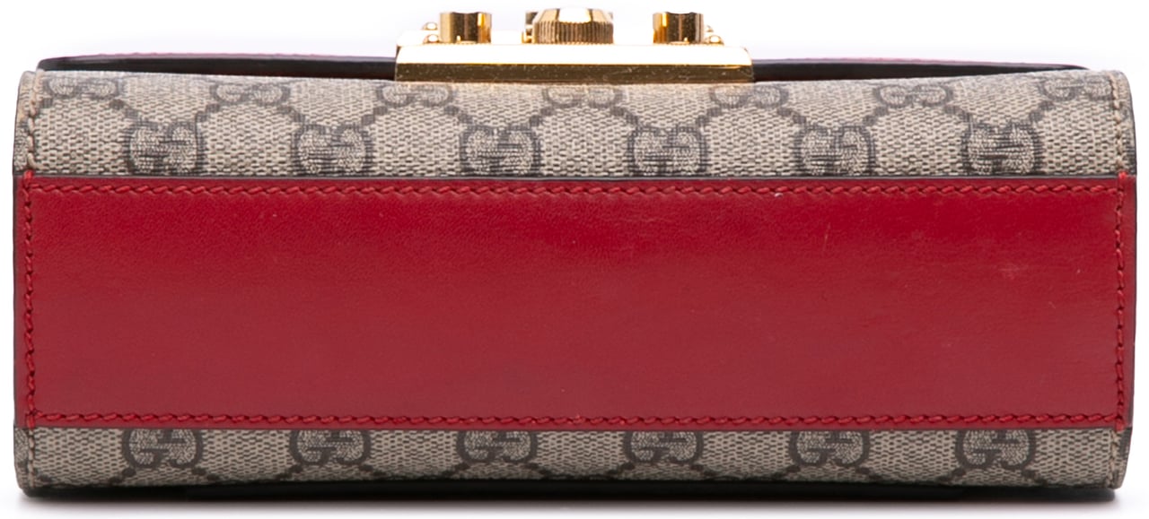 Gucci Small GG Supreme Padlock Crossbody Bruin