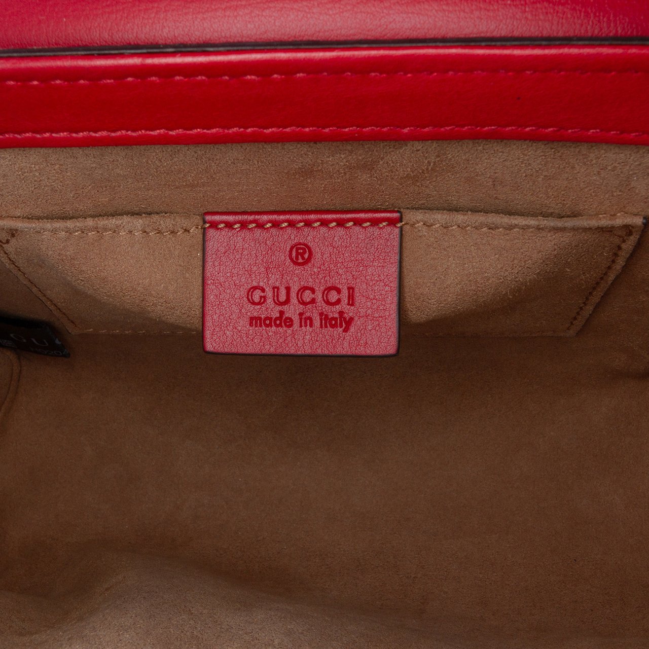 Gucci Small GG Supreme Padlock Crossbody Bruin
