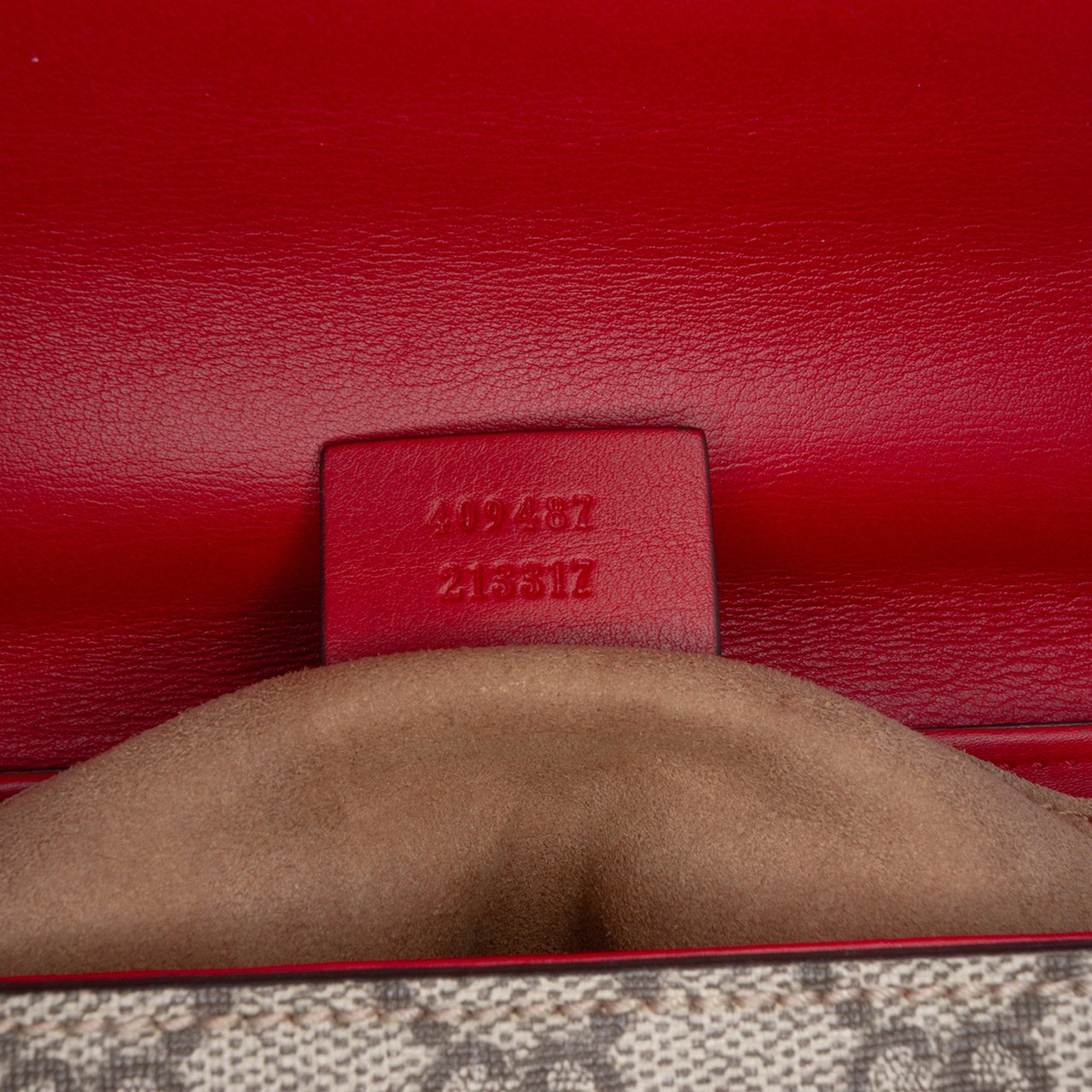 Gucci Small GG Supreme Padlock Crossbody Bruin