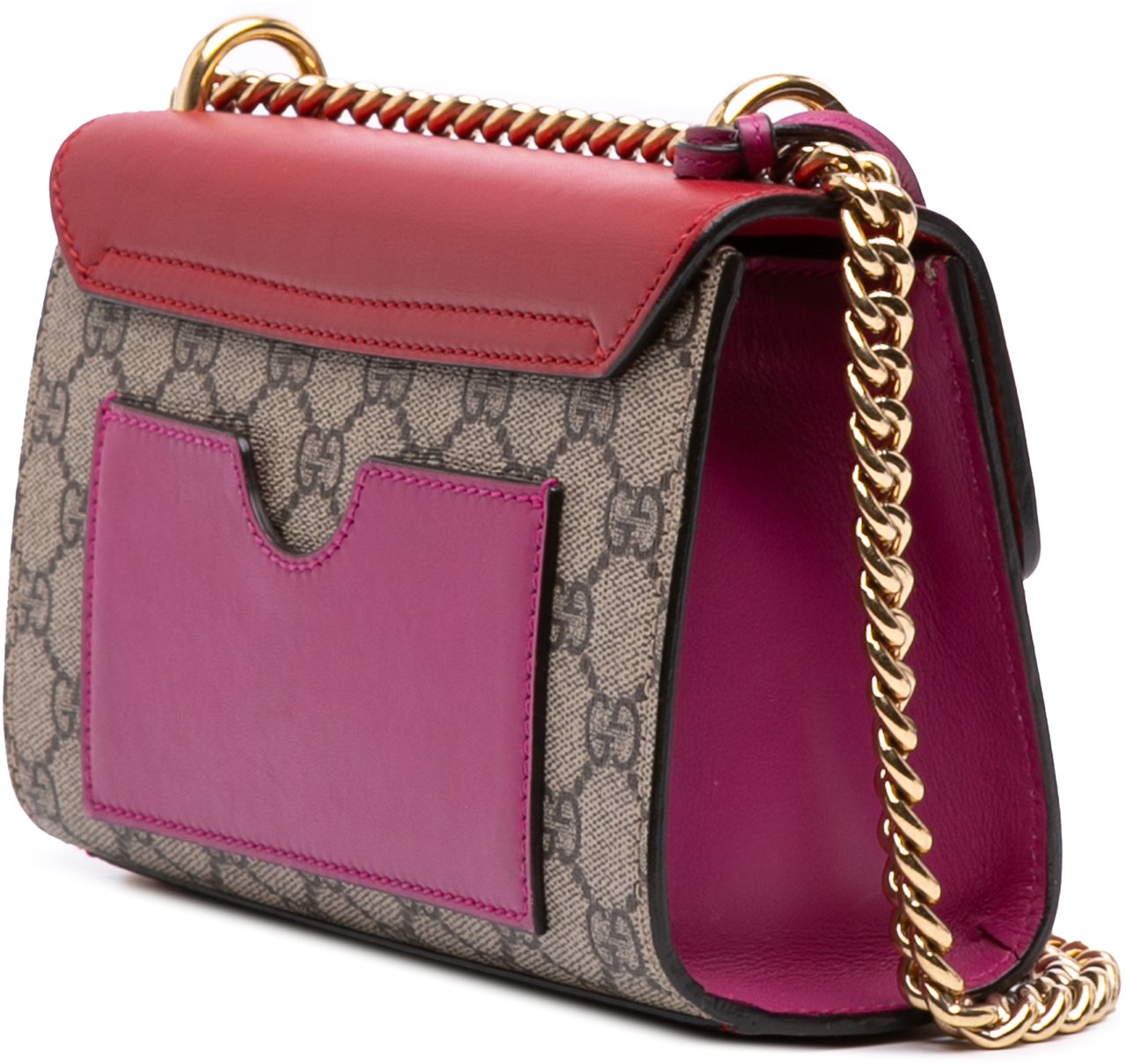 Gucci Small GG Supreme Padlock Crossbody Bruin