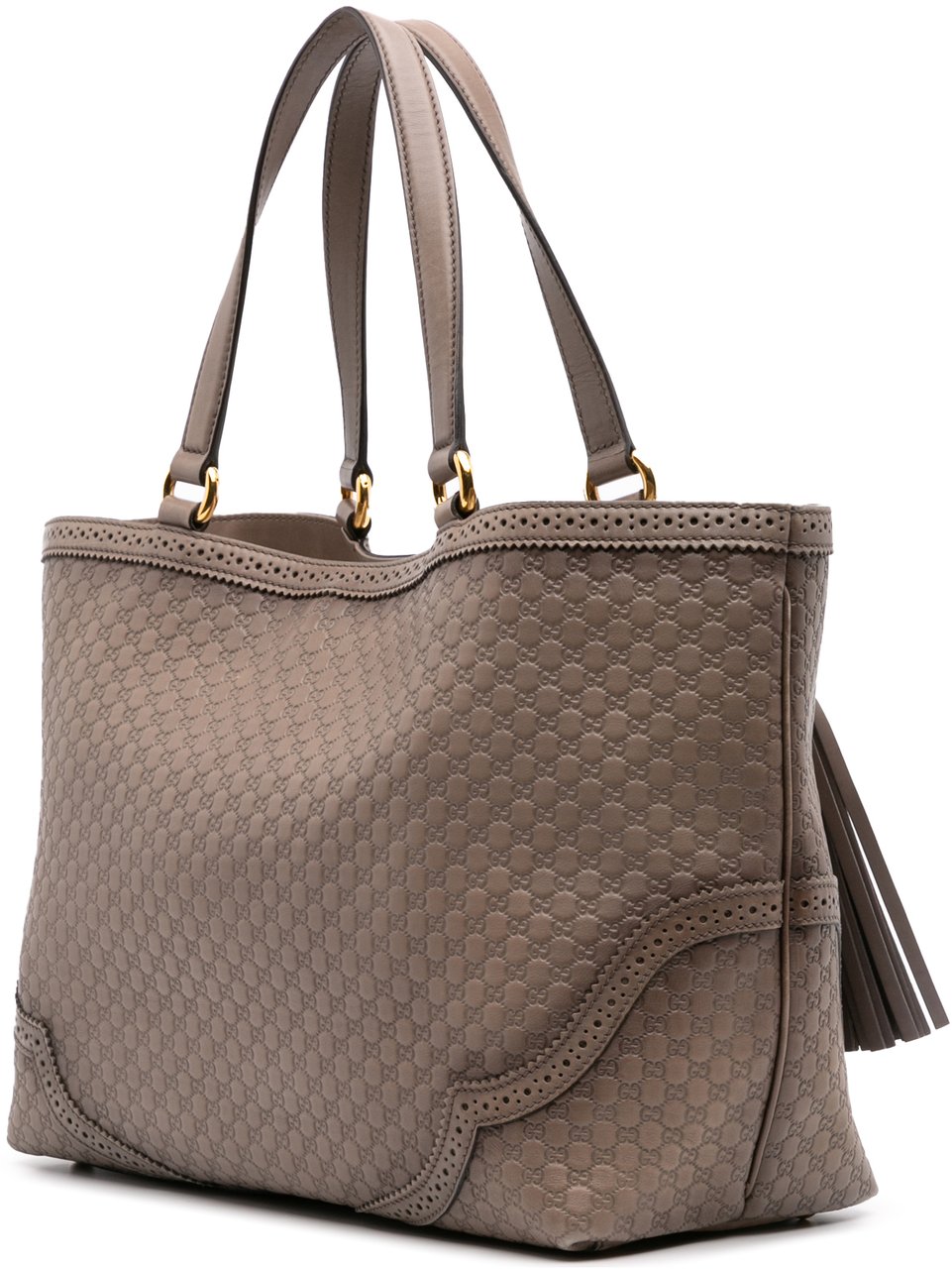 Gucci Large Microguccissima Brogue Duilio Tote Bruin