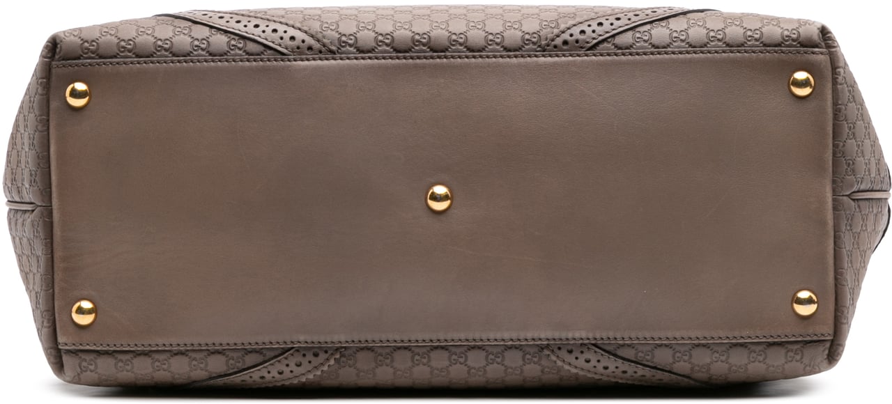 Gucci Large Microguccissima Brogue Duilio Tote Bruin