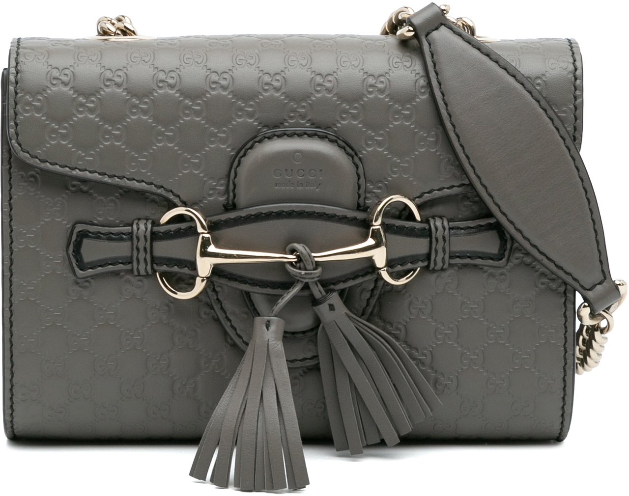 Gucci Mini Microguccissima Emily Crossbody Grijs