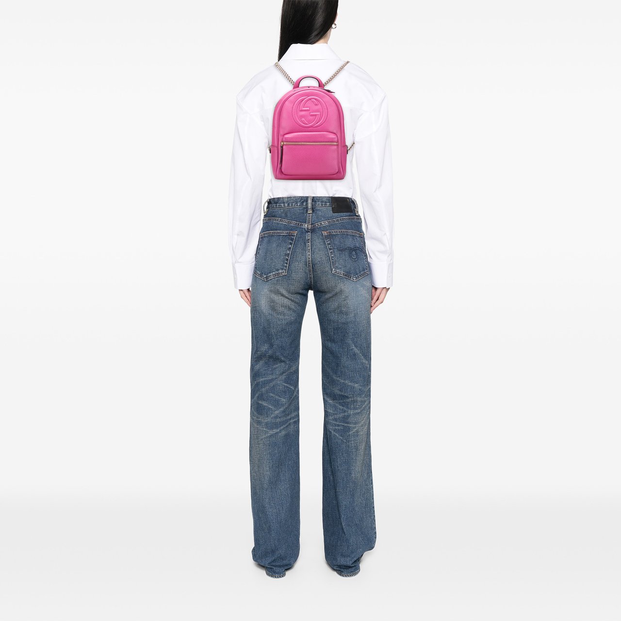 Gucci Leather Soho Backpack Roze