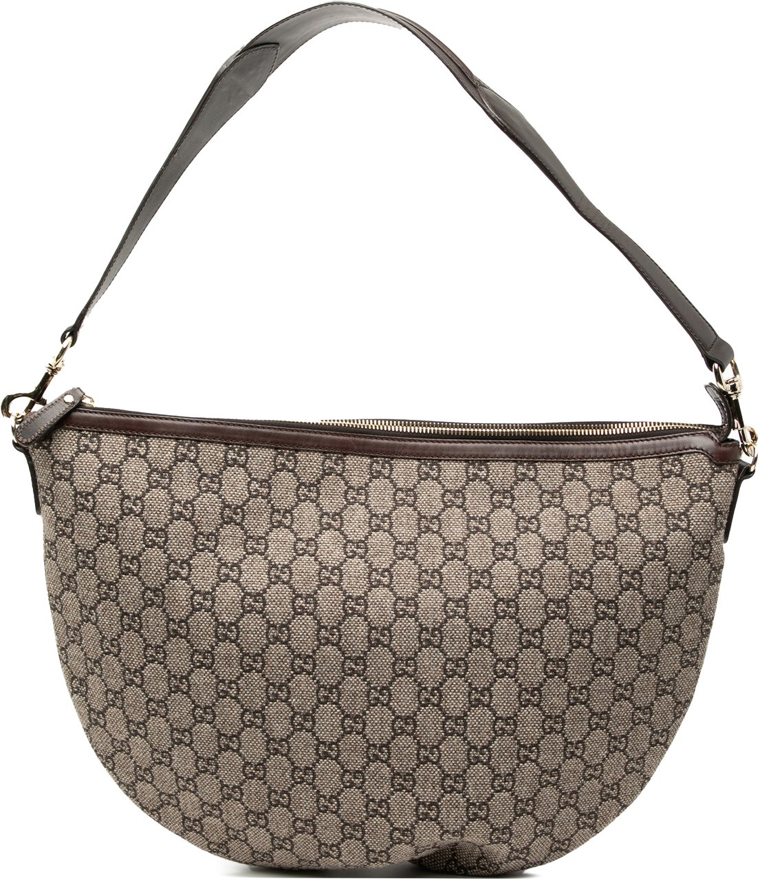 Gucci GG Tweed Half Moon Hobo Grijs