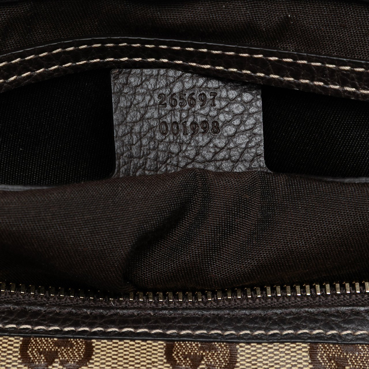 Gucci Medium GG Crystal Joy Boston Bag Bruin