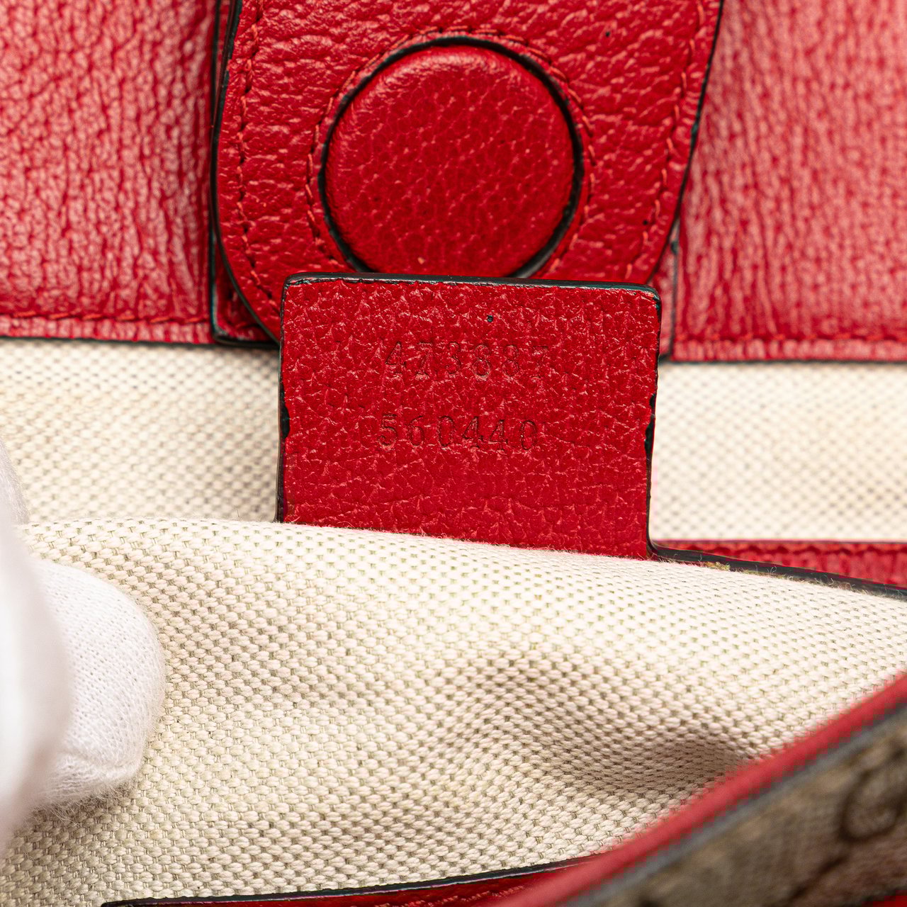 Gucci GG Supreme Bosco Web Satchel Bruin