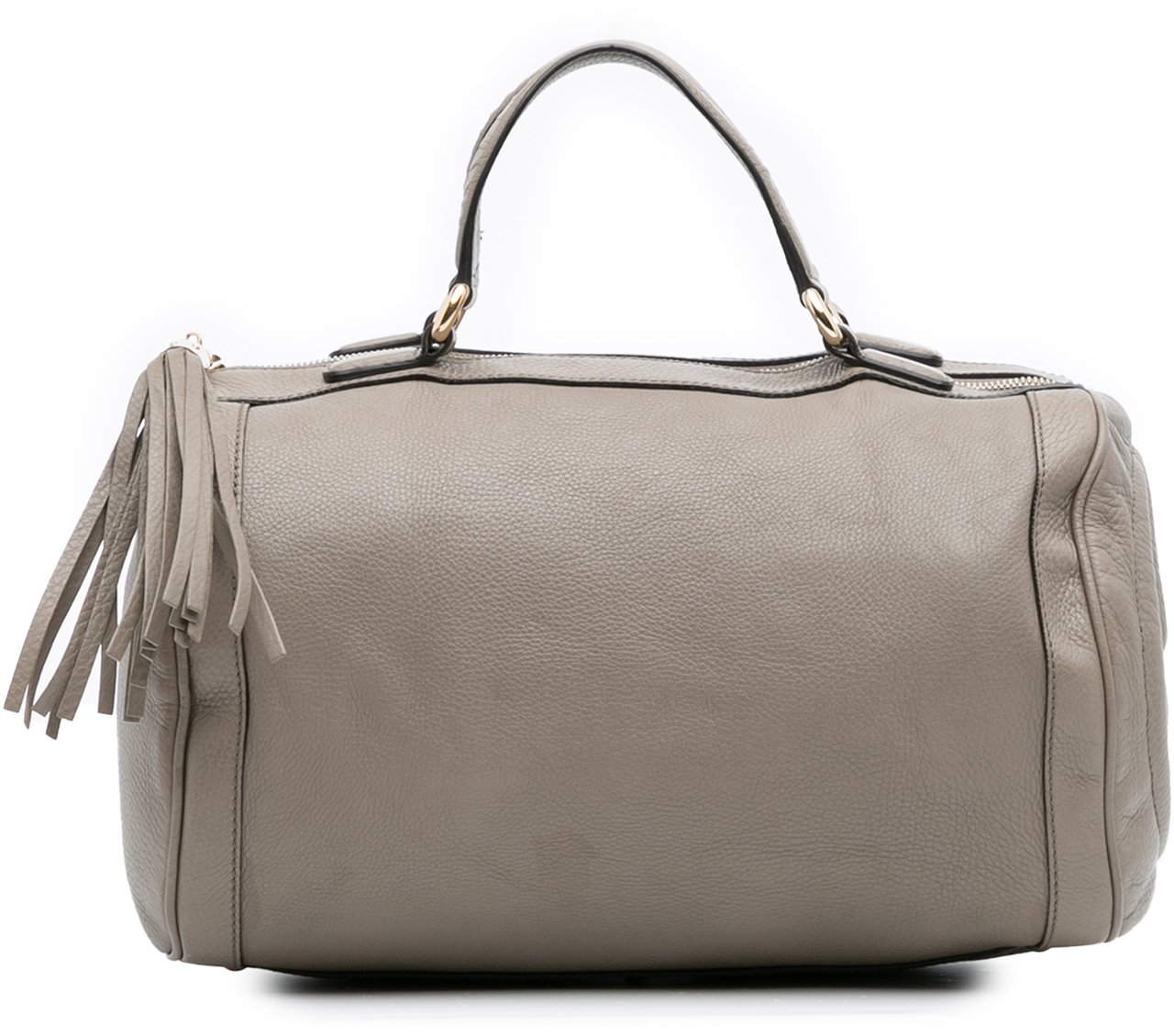 Gucci Medium Pebbled Calfskin Soho Boston Bag Grijs