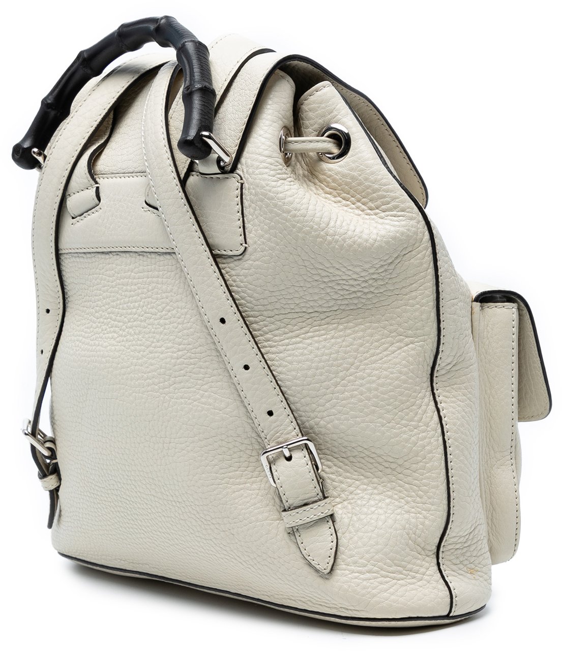 Gucci Leather Bamboo Tassel Backpack Wit